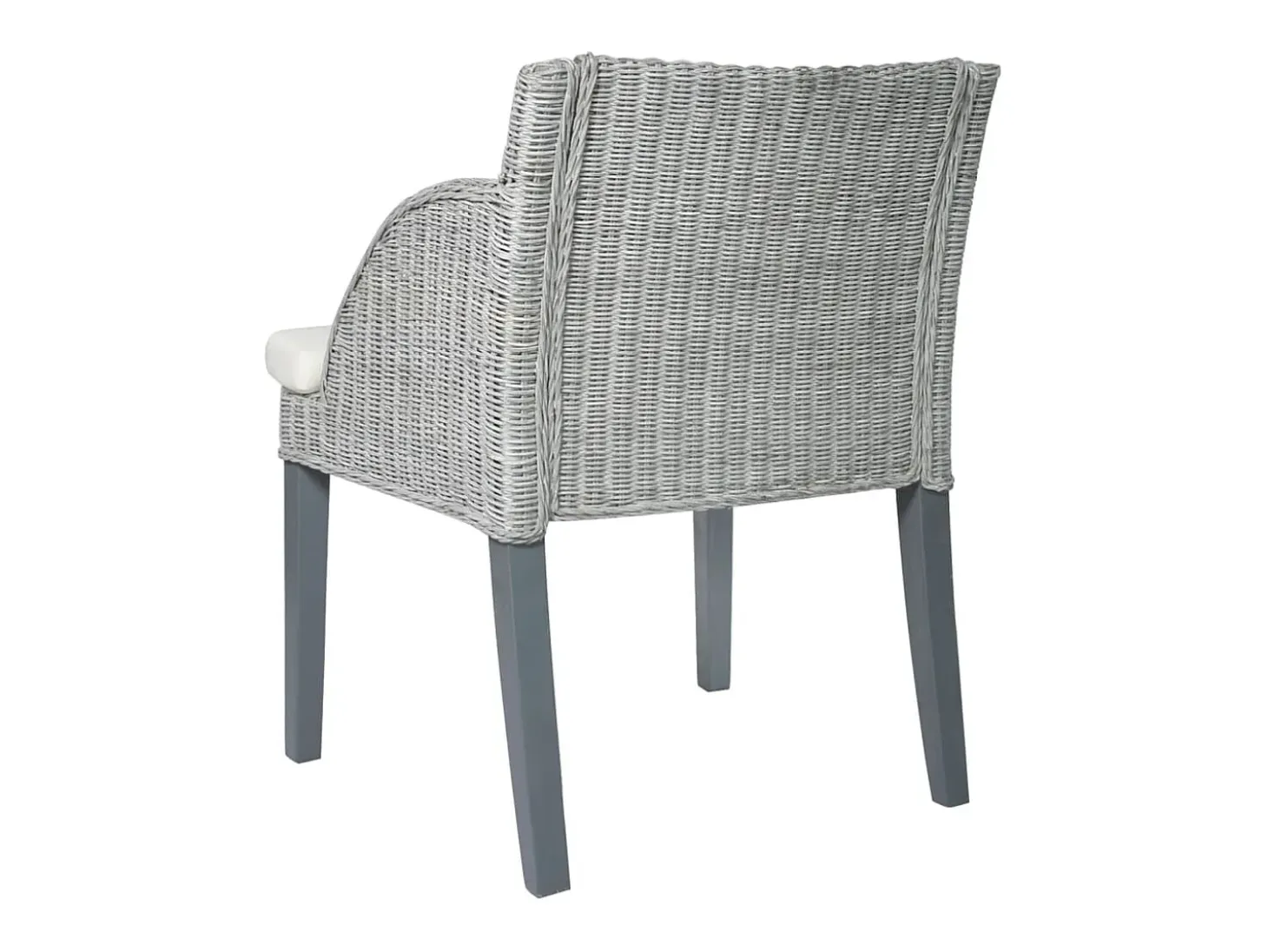 Juego de 2 Sillas de comedor con cojines ratán natural gris ES116138