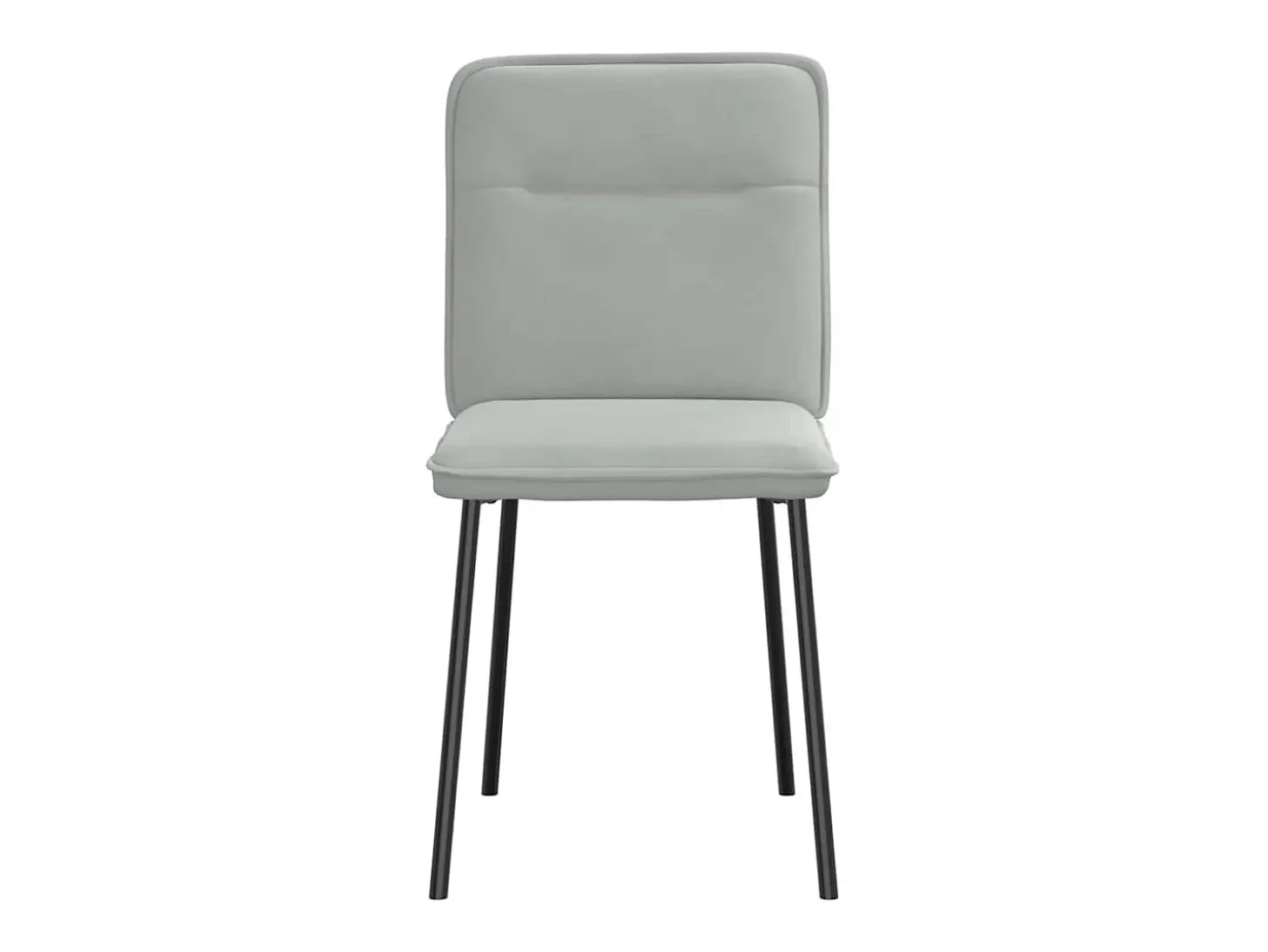 Juego de 6 sillas de comedor de terciopelo gris claro