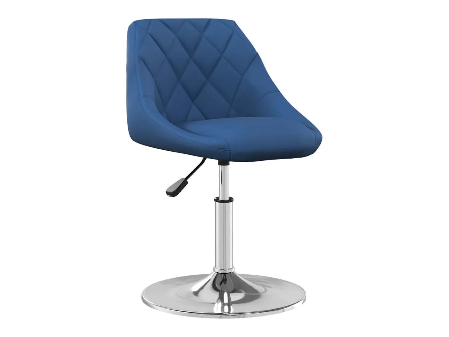 Juego de 2 sillas de comedor giratorias de terciopelo azul