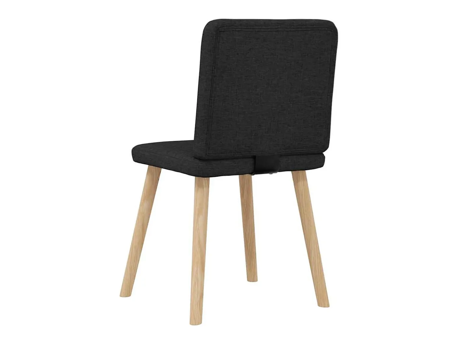 Juego de 6 sillas de comedor de tela negra