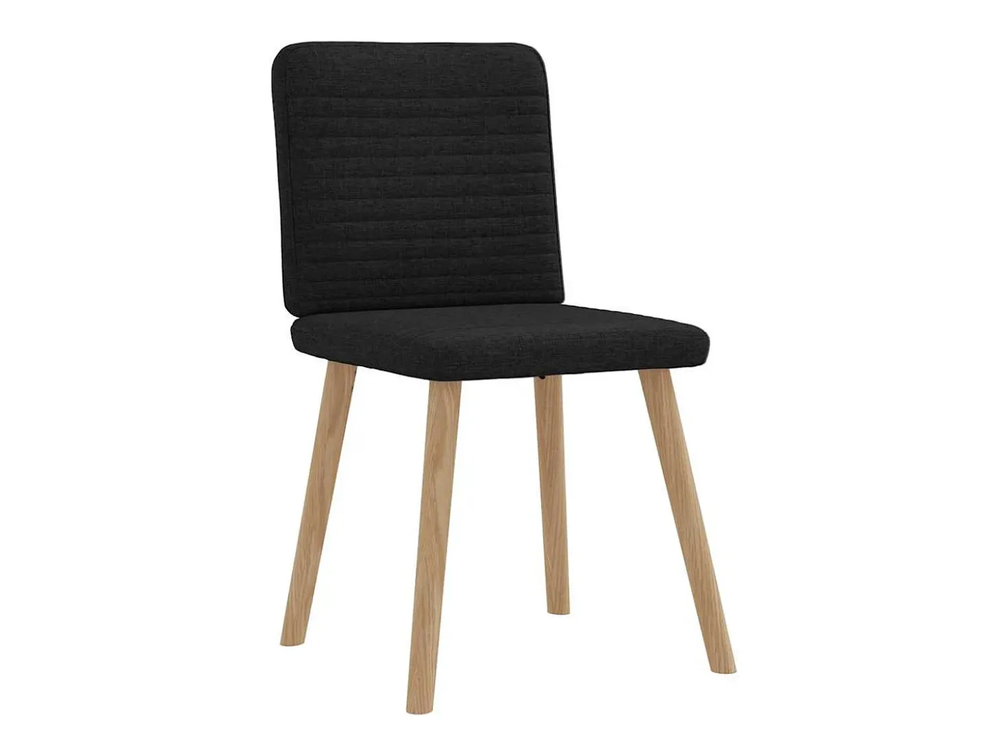 Juego de 6 sillas de comedor de tela negra