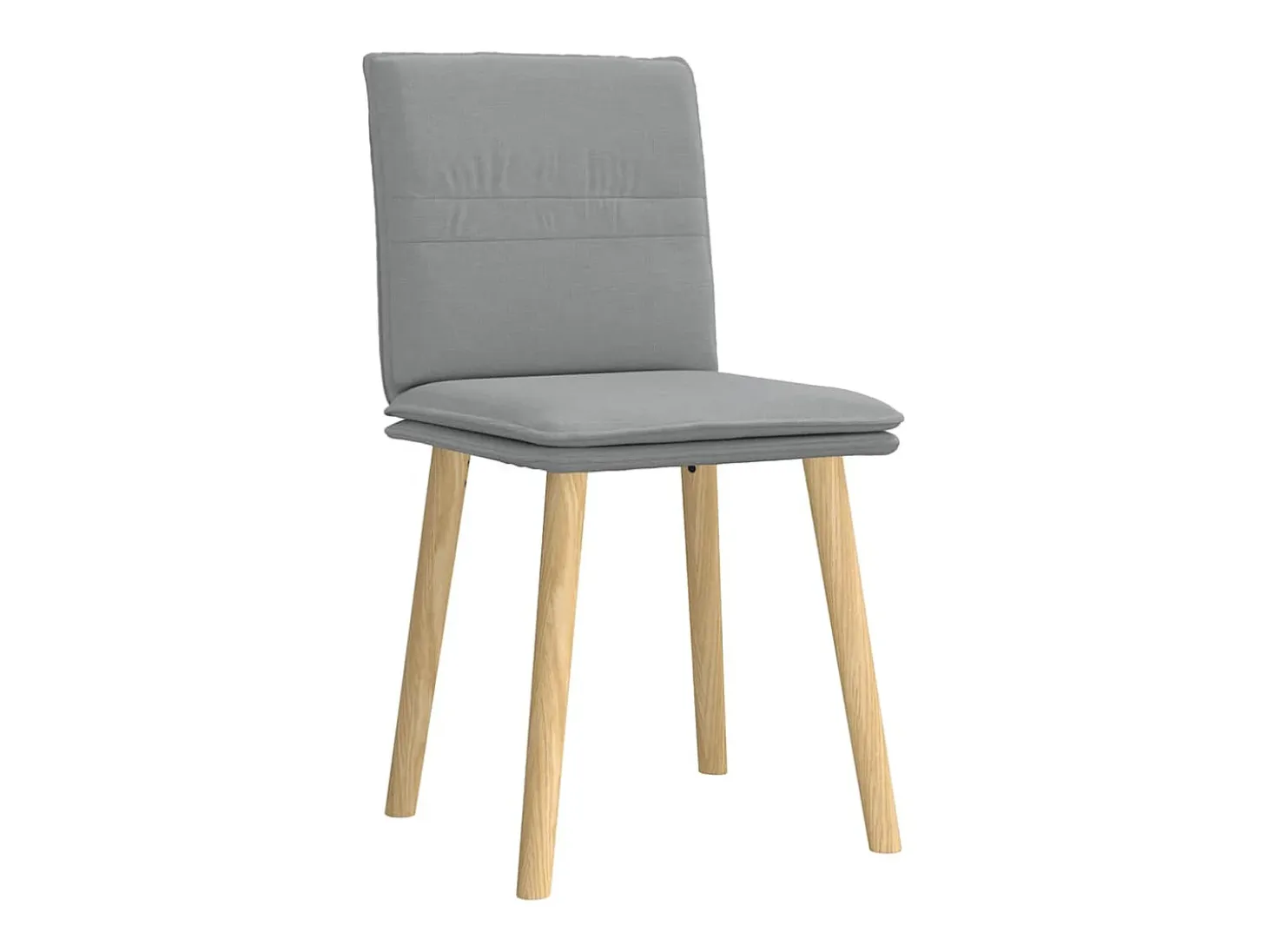 Juego de 2 sillas de comedor de tela gris claro