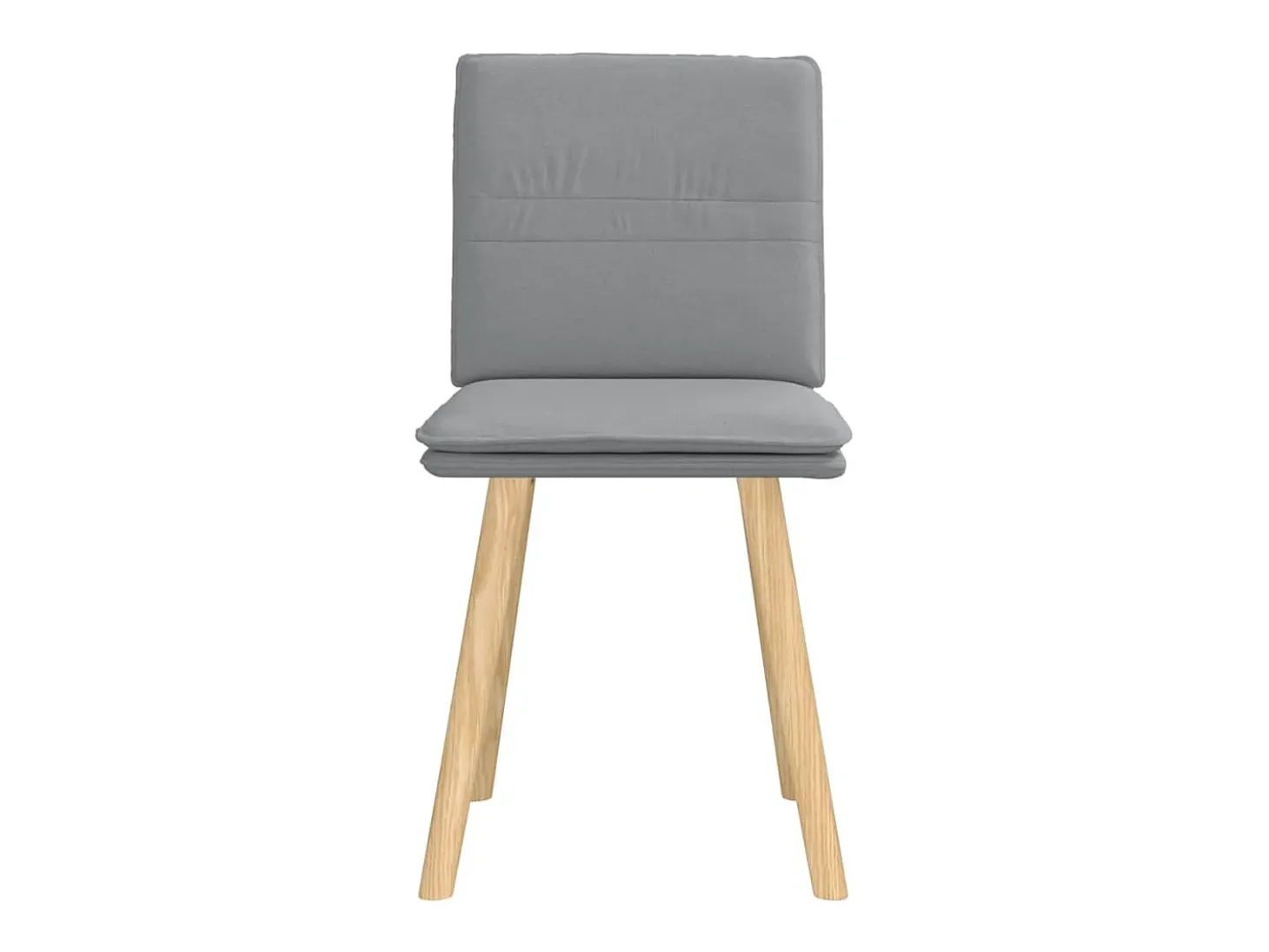 Juego de 2 sillas de comedor de tela gris claro
