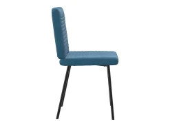 Juego de 4 sillas de comedor de terciopelo azul