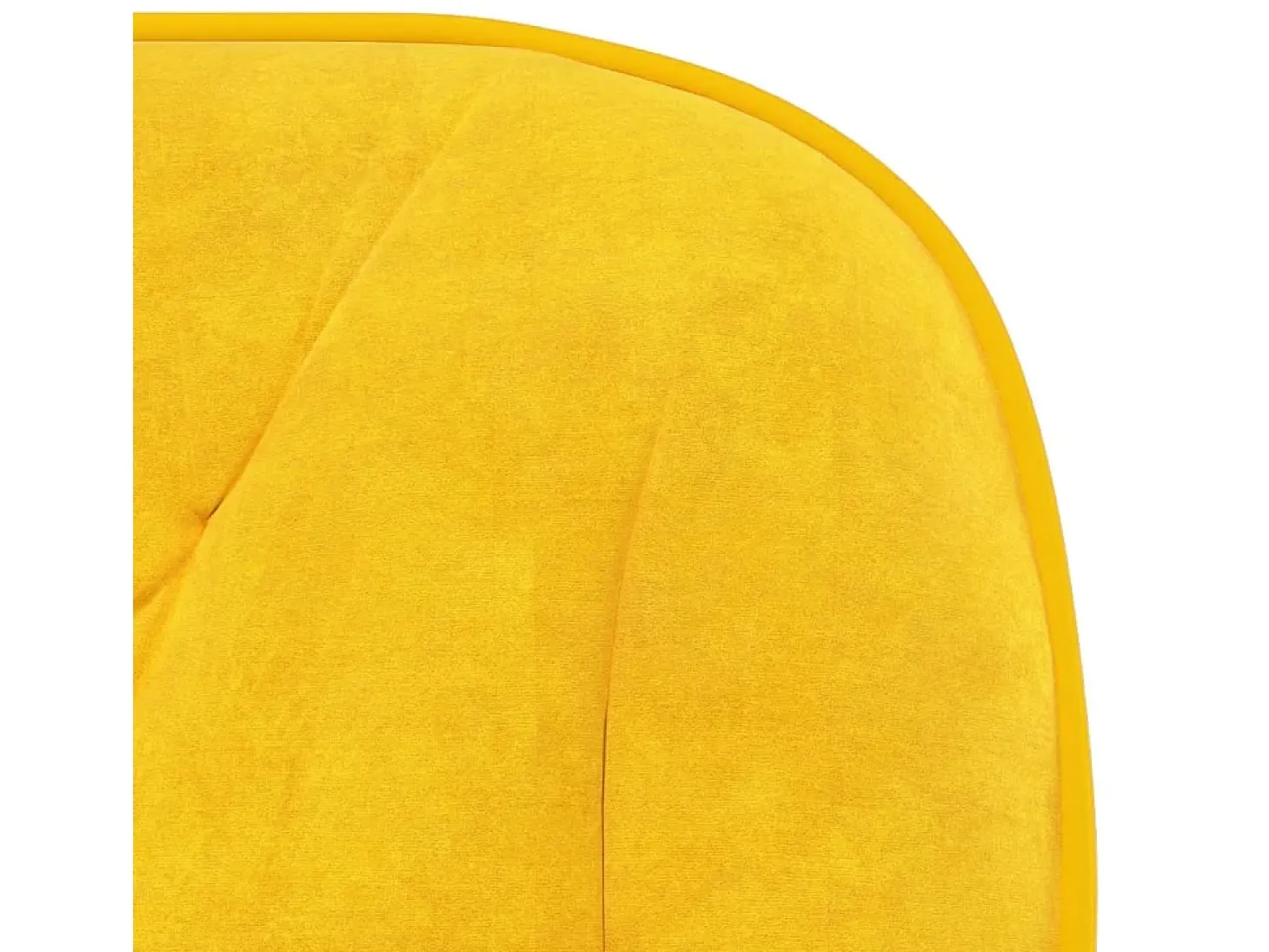 Juego de 2 sillas de comedor giratorias de terciopelo amarillo