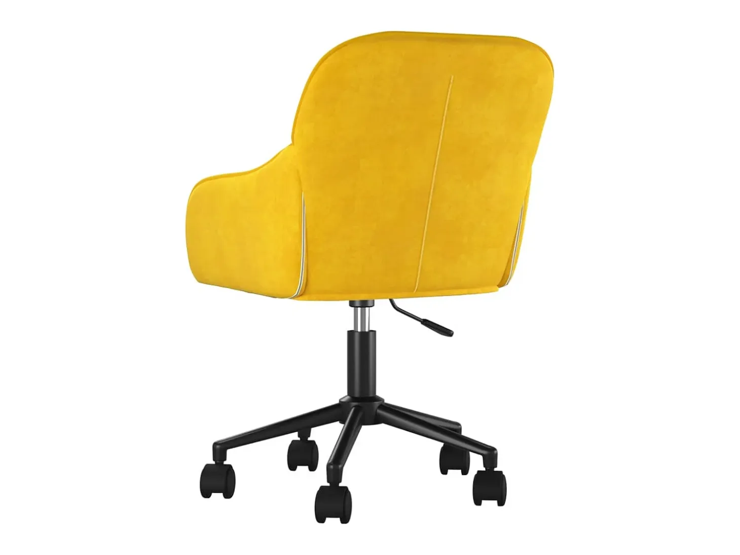 Juego de 2 sillas de comedor giratorias de terciopelo amarillo