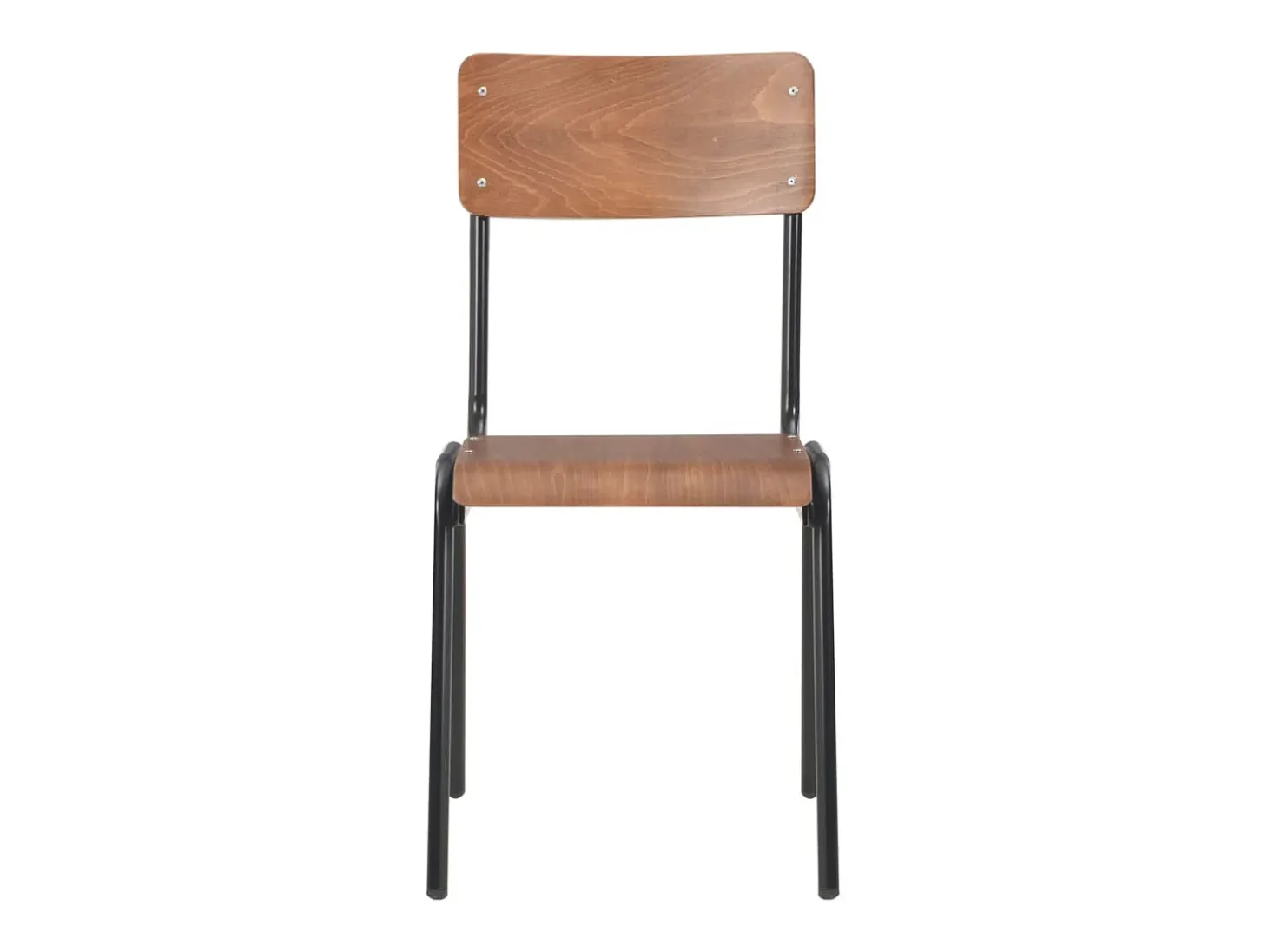 Juego de 6 sillas de comedor de madera contrachapada marrón