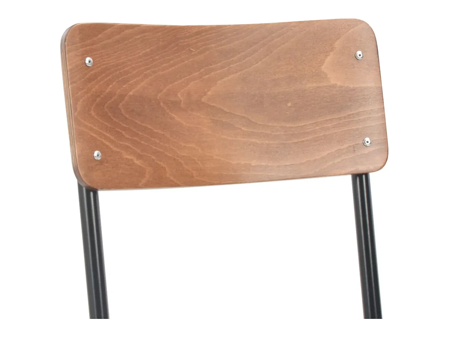 Juego de 6 sillas de comedor de madera contrachapada marrón