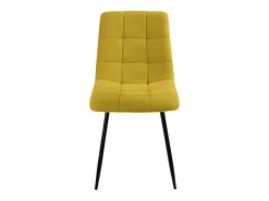 Juego de 4 sillas de comedor modernas amarillas en tejido "Milly" con asiento acolchado cm 45x53 88h