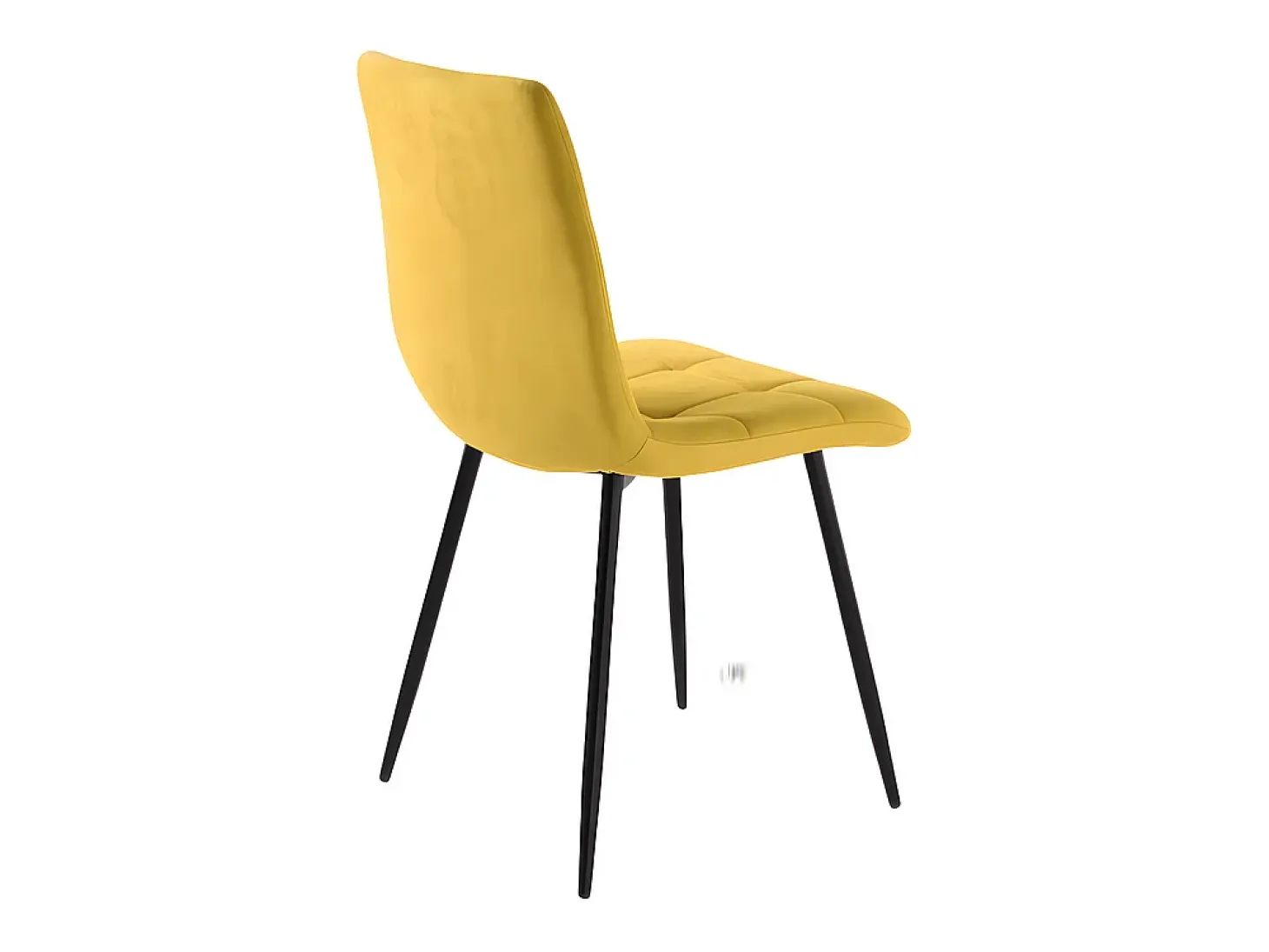 Juego de 4 sillas de comedor modernas amarillas en tejido "Milly" con asiento acolchado cm 45x53 88h