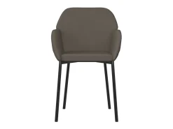 Juego de 2 sillas de comedor de terciopelo gris oscuro