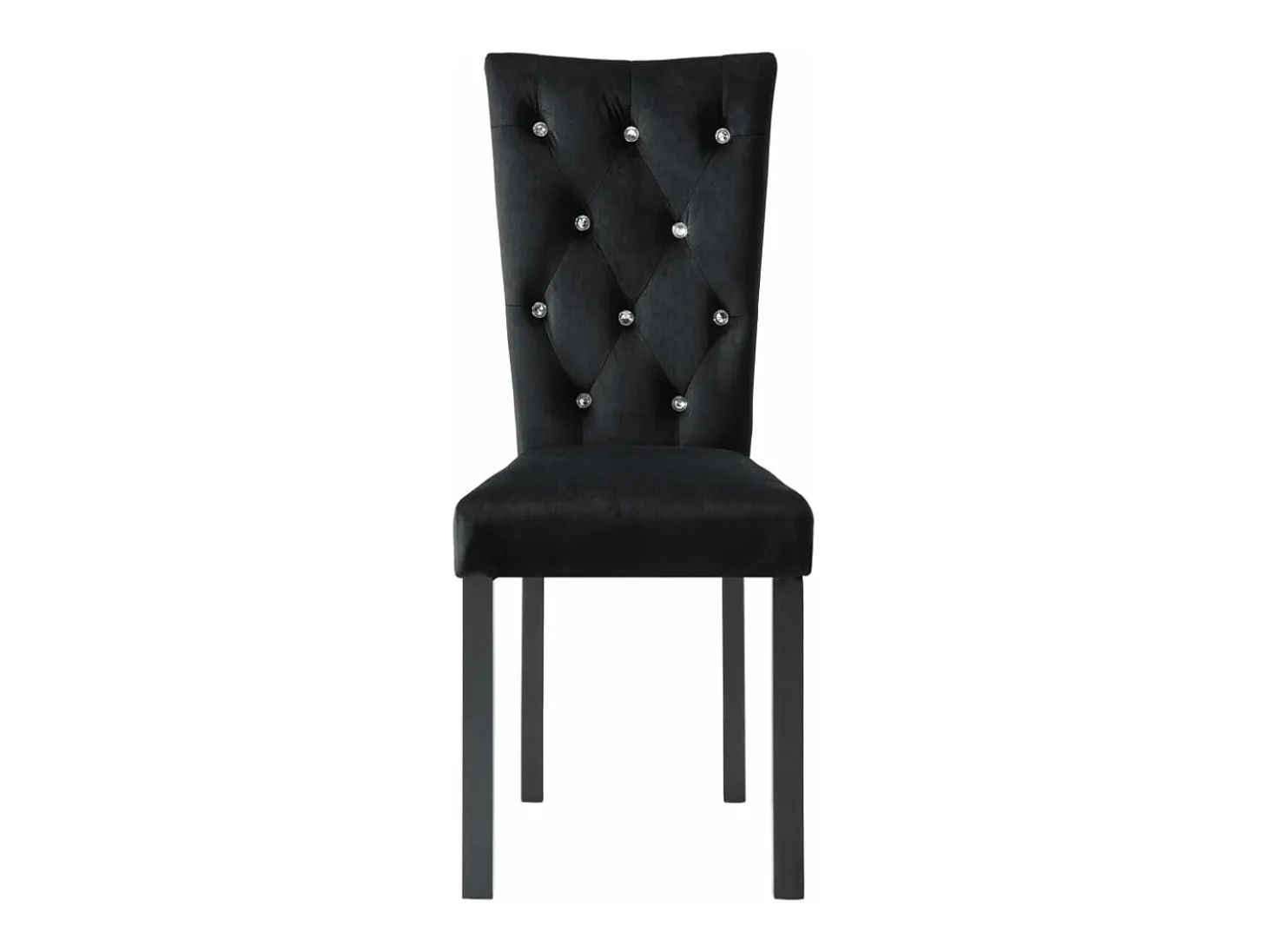 Juego de 2 Sillas de comedor terciopelo negro ES985814