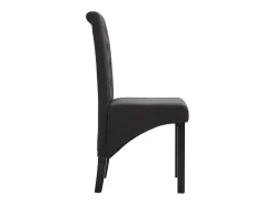 Juego de 4 sillas de comedor de tela gris oscuro