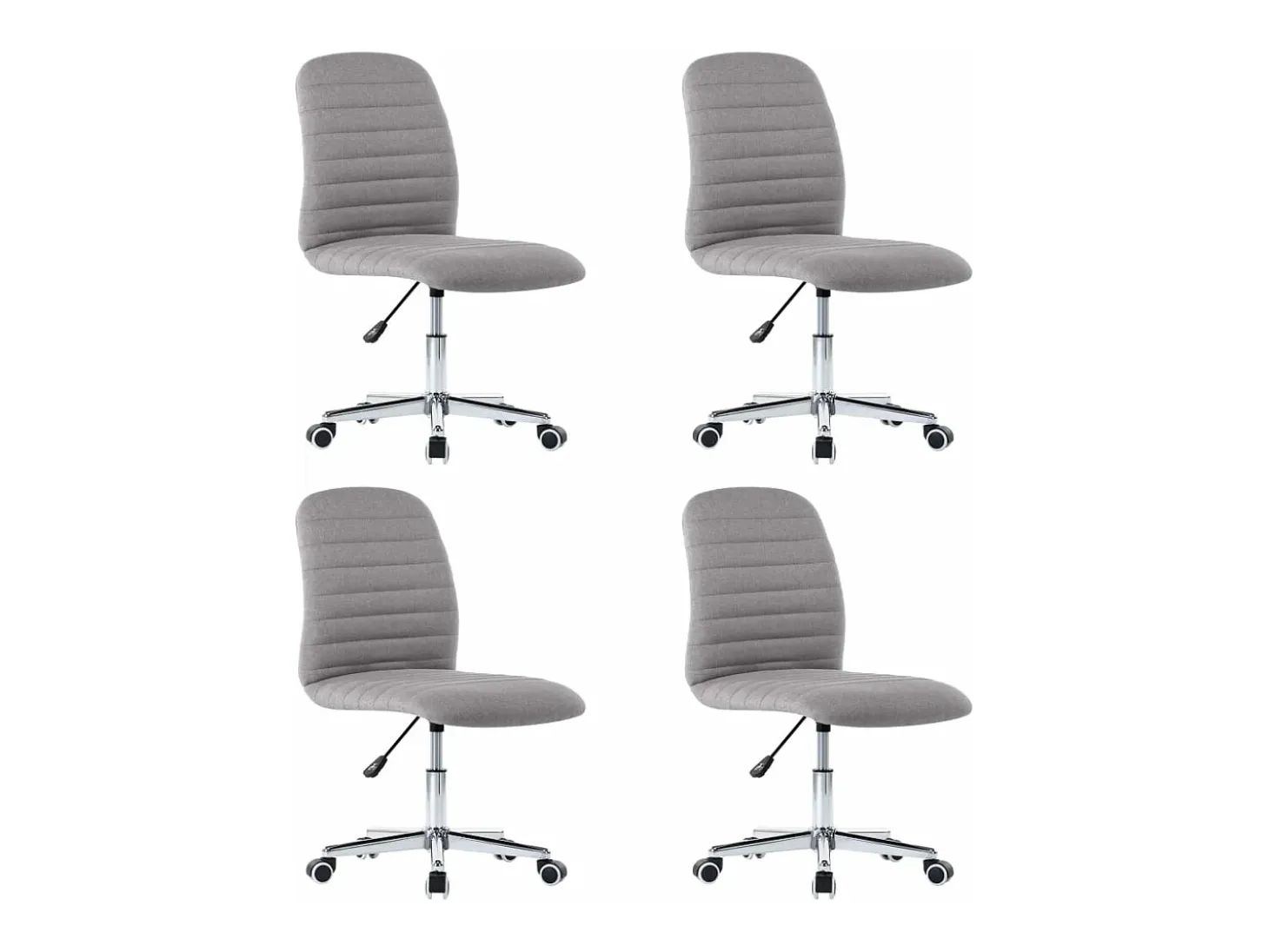 Juego de 4 Sillas de comedor tela gris claro ES776605
