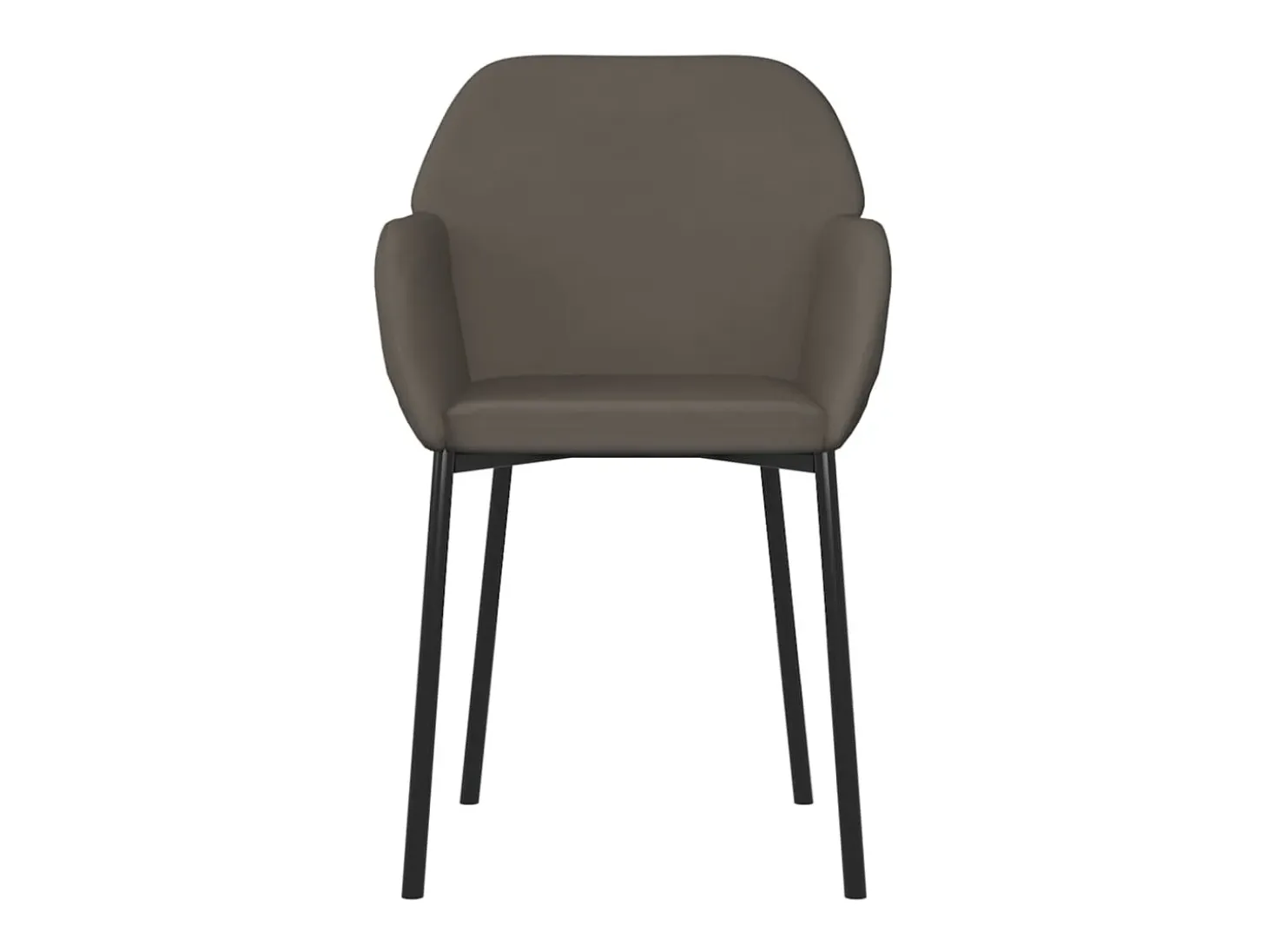Juego de 2 Sillas de comedor terciopelo gris oscuro ES420200