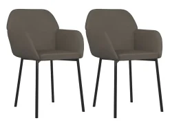 Juego de 2 Sillas de comedor terciopelo gris oscuro ES420200