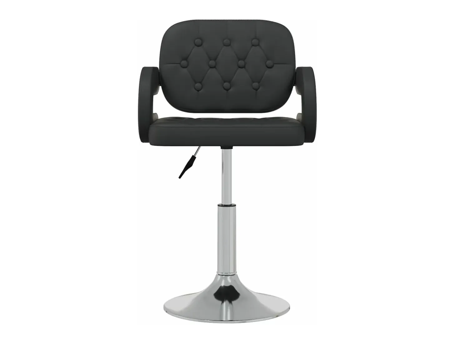 Juego de 2 Sillas de comedor giratorias cuero sintético negro ES423103