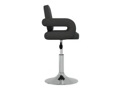 Juego de 2 Sillas de comedor giratorias cuero sintético negro ES423103