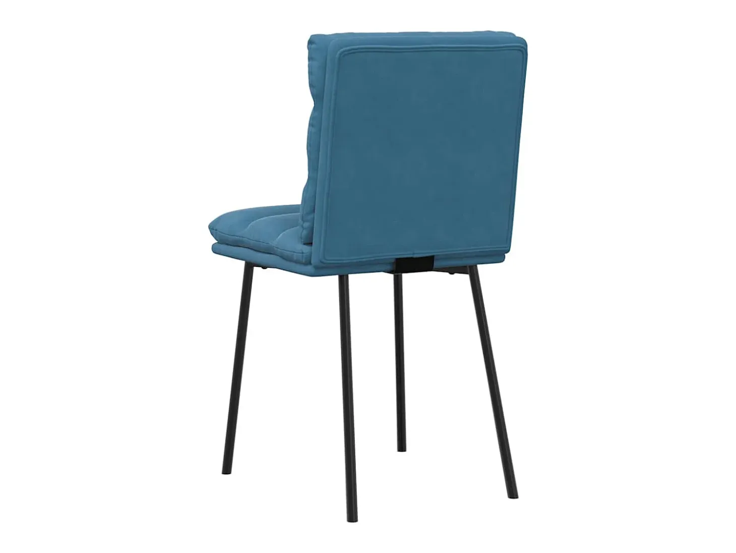 Juego de 2 sillas de comedor de terciopelo azul