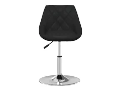 Juego de 2 sillas de comedor de piel sintética negra