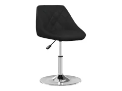 Juego de 2 sillas de comedor de piel sintética negra