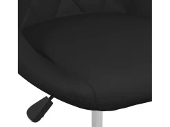 Juego de 2 sillas de comedor de piel sintética negra