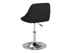 Juego de 2 sillas de comedor de piel sintética negra