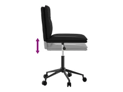Juego de 2 sillas de comedor de piel sintética negra