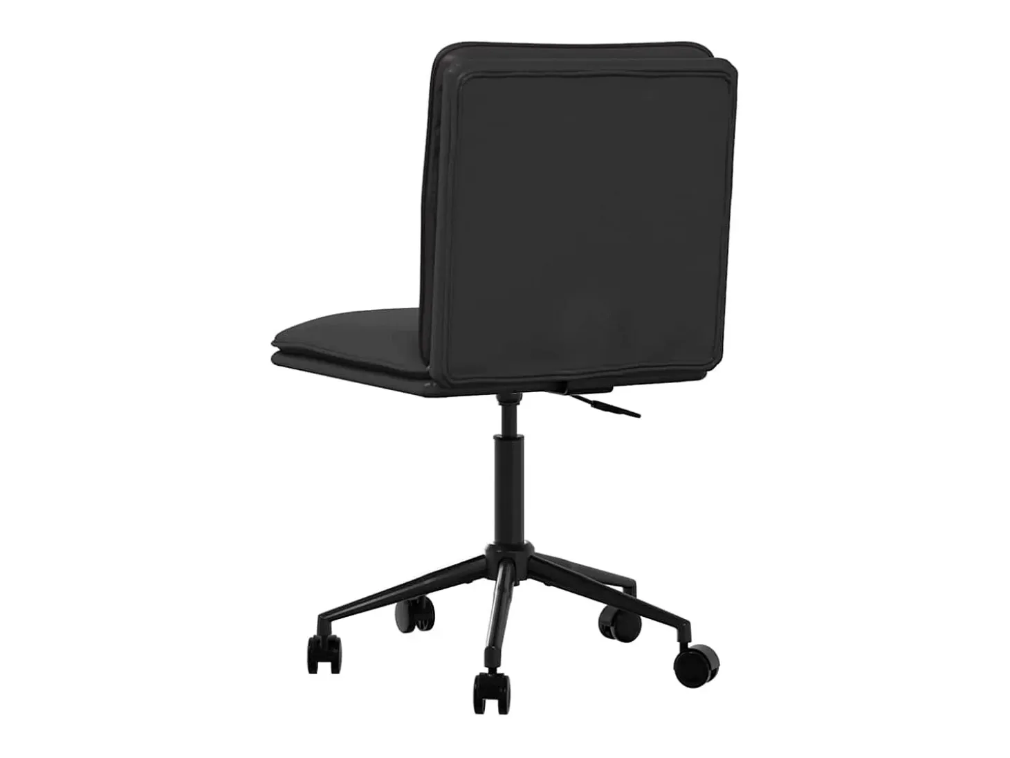 Juego de 2 sillas de comedor de piel sintética negra