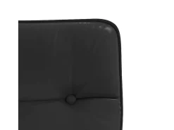 Juego de 2 sillas de comedor de piel sintética negra