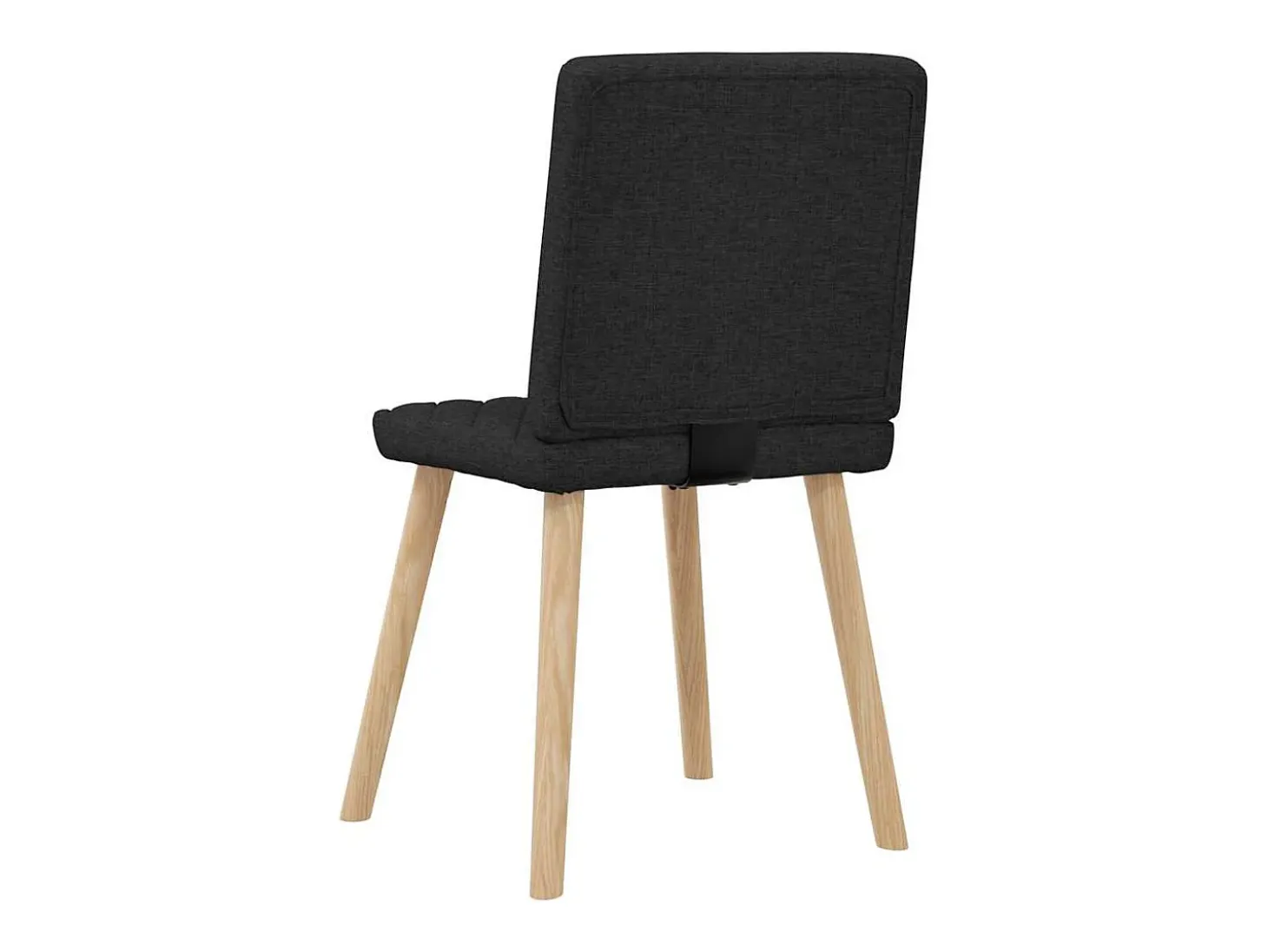 Juego de 6 sillas de comedor de tela negra
