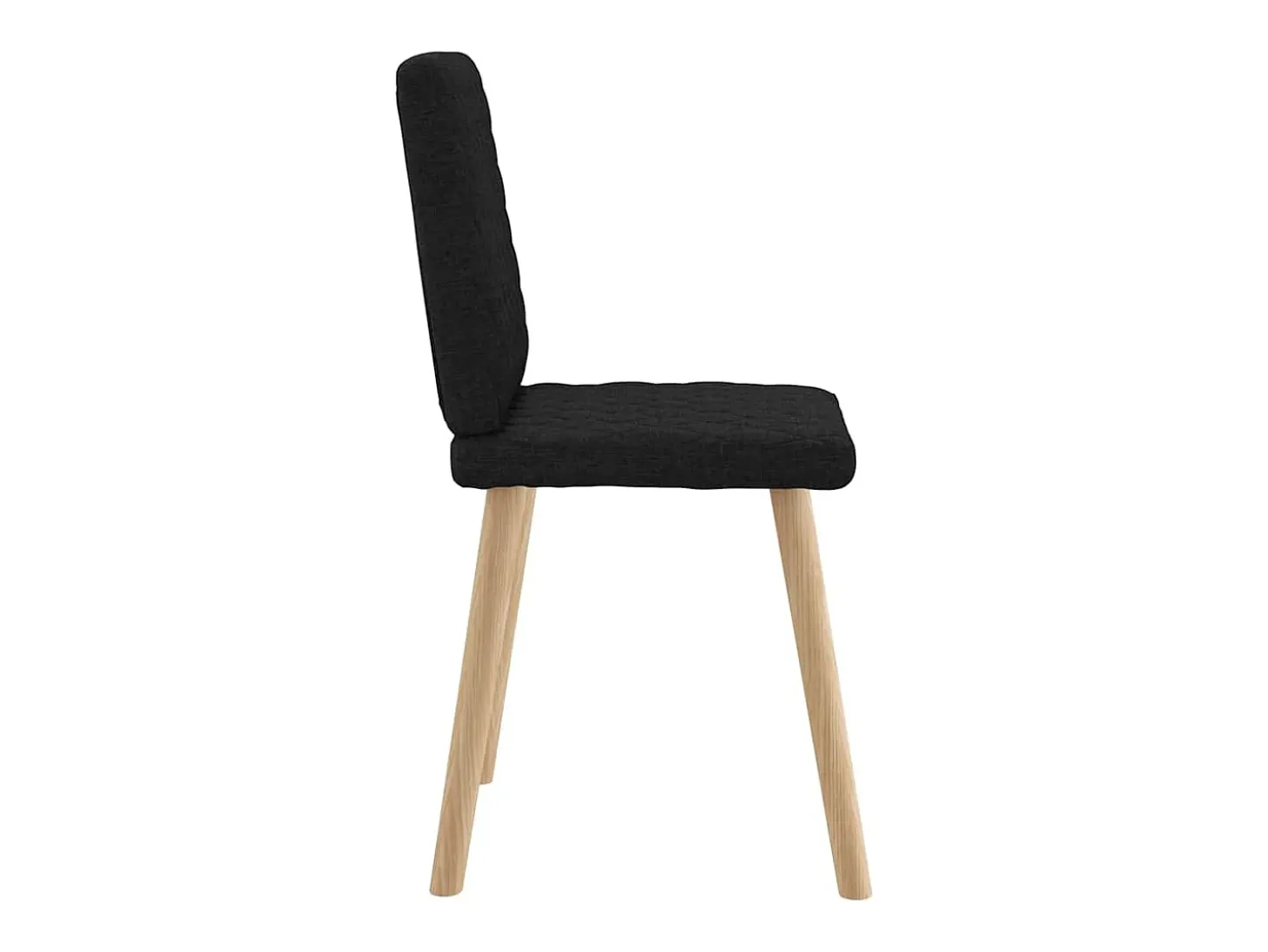 Juego de 6 sillas de comedor de tela negra