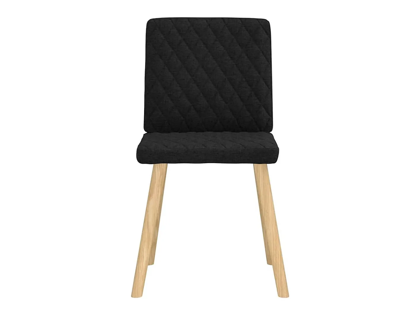 Juego de 6 sillas de comedor de tela negra