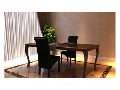 Juego de 2 sillas de comedor de piel sintética negra