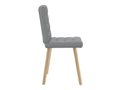 Juego de 6 sillas de comedor de tela gris claro