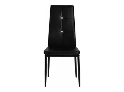 Juego de 2 Sillas de comedor cuero sintético negro ES226356