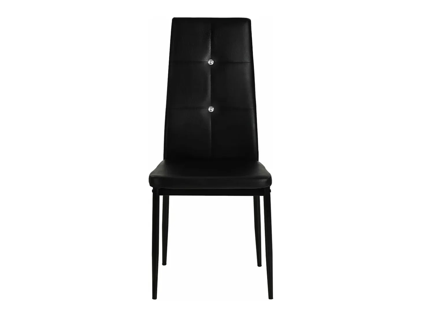 Juego de 2 Sillas de comedor cuero sintético negro ES226356