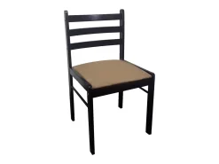 Juego de 2 Sillas de comedor madera maciza caucho terciopelo marrón ES558155