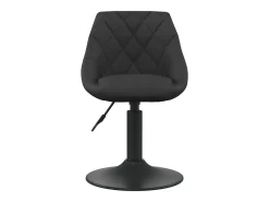 Juego de 4 sillas de comedor giratorias de terciopelo negro