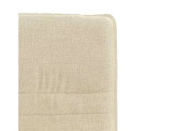 Juego de 2 sillas de comedor de tela color crema