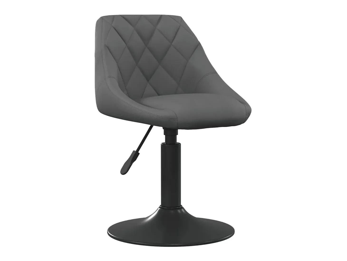 Juego de 2 sillas de comedor giratorias de terciopelo gris oscuro