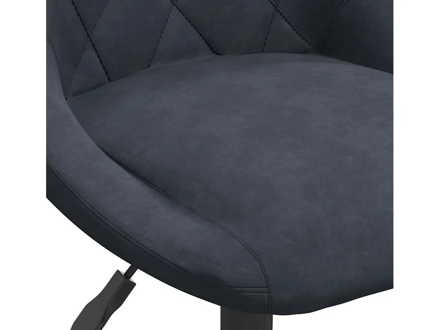 Juego de 2 sillas de comedor giratorias de terciopelo gris oscuro