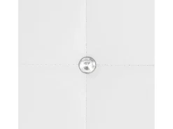 Juego de 2 sillas de comedor de piel sintética blanca