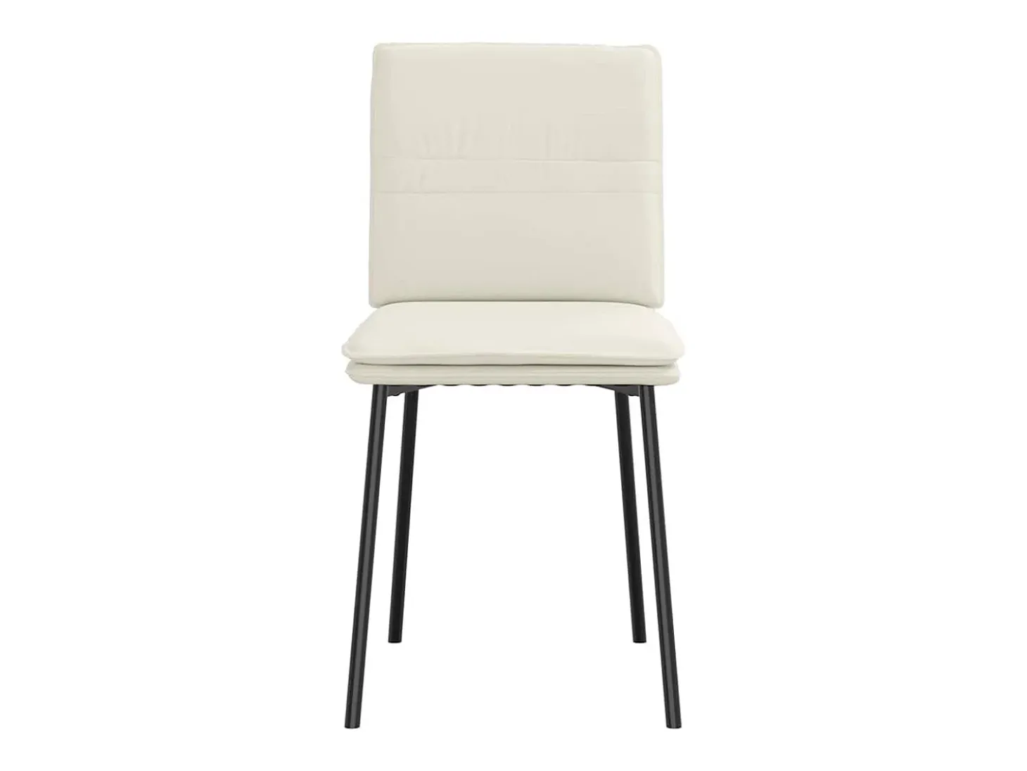 Juego de 2 sillas de comedor de terciopelo crema