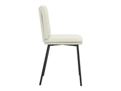 Juego de 2 sillas de comedor de terciopelo crema