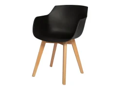 Juego de 4 Sillas de Comedor Estilo Escandinavo Negro de Madera de Haya Maciza - Fácil de Limpiar y de Alta Calidad