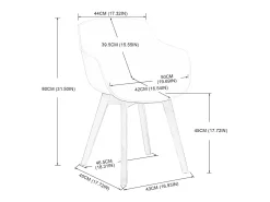 Juego de 4 Sillas de Comedor Estilo Escandinavo Negro de Madera de Haya Maciza - Fácil de Limpiar y de Alta Calidad