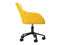 Juego de 2 Sillas de comedor giratorias terciopelo amarillo ES918944
