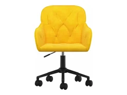 Juego de 2 Sillas de comedor giratorias terciopelo amarillo ES918944