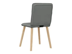 Juego de 4 sillas de comedor de tela gris oscuro